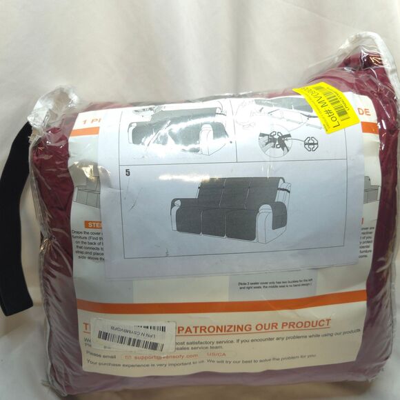 VANSOFY Waterproof Recliner Couch Covers  Washable Reclining Sofa Cover 3-Seater - Picture 8 of 9